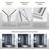 Corner-Entry Shower Enclosure 80 x 120 x 185 cm, 6 mm Nano Safety Glass view 4