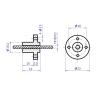 T8 Lead Screw Kit, 8 mm Diameter, 2 mm Lead, 600 mm, 16-Piece Set view 2