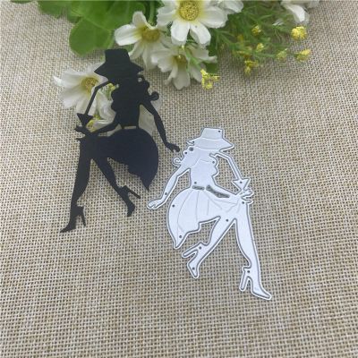Card-Cutting Dies, 6 x 7.5 cm, Girl, Metal Scrapbooking Dies