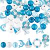 SUNNYCLUE 7-Style 100-Piece Nautical Wooden Bead Set, 16 mm view 1