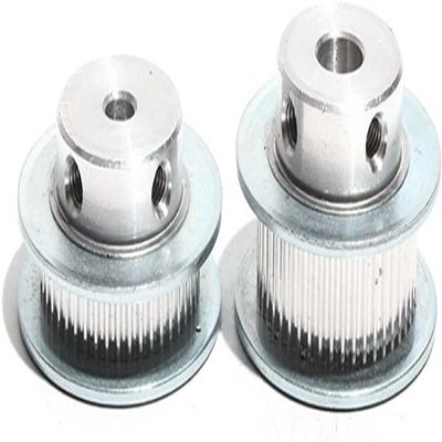 3D Printer Timing Belt Pulley Kit, 2 S2M 44T Aluminum Alloy Pulleys, 5/8/10/12 mm Bore, 7 mm/11 mm Width (15 mm Size, 7 mm Width)