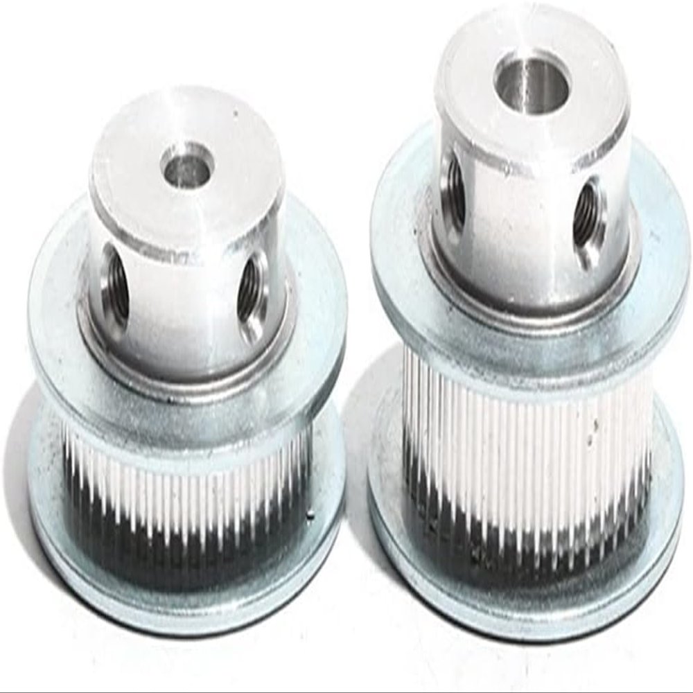 3D Printer Timing Belt Pulley Kit, 2 S2M 44T Aluminum Alloy Pulleys, 5/8/10/12 mm Bore, 7 mm/11 mm Width (15 mm Size, 7 mm Width)