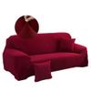 DOTBUY-SHOP Stretch Sofa Cover with 1 Cushion Cover, 3-Seater, Burgundy (195–230 cm) view 1