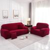DOTBUY-SHOP Stretch Sofa Cover with 1 Cushion Cover, 3-Seater, Burgundy (195–230 cm) view 2