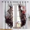 Viking Blackout Curtains, Set of 2, Nordic Mythology Pattern, 175 x 140 cm view 1
