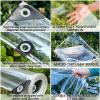 ZHJSHOU Transparent Waterproof Tarp with Eyelets, 1.6 x 2.3 m, 0.55 mm PVC Cover view 3