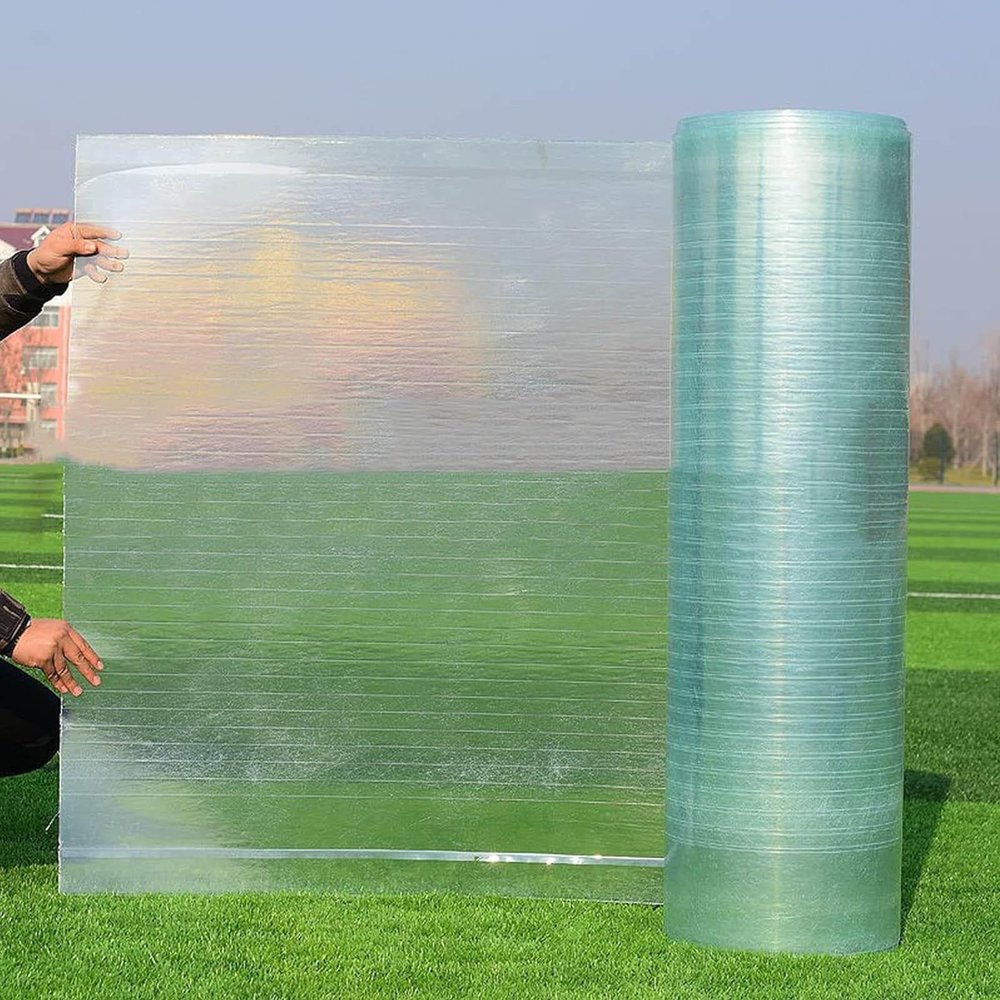 Pxzybd Polycarbonate Roof Panels, Transparent 0.8 mm Fiberglass Sheets, WL-0.88 m