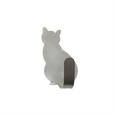 Wall-Mounted Coat Rack, 2-Piece Self-Adhesive Cat-Pattern Hooks, Color B