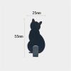 Wall-Mounted Coat Rack, 2-Piece Self-Adhesive Cat-Pattern Hooks, Color B view 2