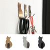 Wall-Mounted Coat Rack, 2-Piece Self-Adhesive Cat-Pattern Hooks, Color B view 4
