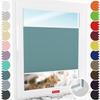 Schuette Thermal Pleated Blind, Screw-Fit, Teal Aura Blue, 130 x 230 cm view 1