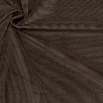 STOFFKONTOR Fine Corduroy Jersey Fabric by the Meter, Dark Brown