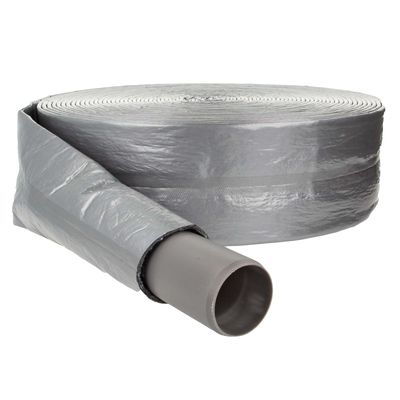 tecuro Fleece Pipe Insulation 80–90 x 4 mm, with Tear-Resistant PE Film, Sold by the Meter