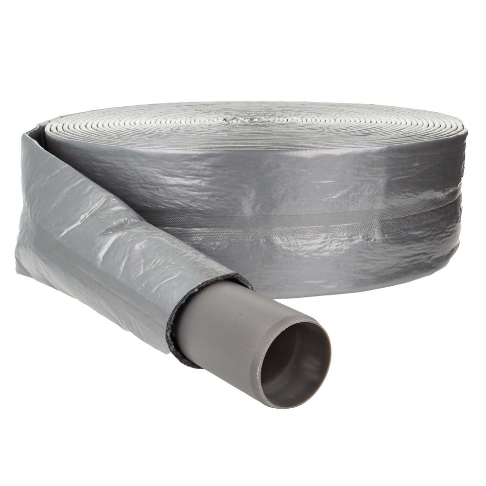 tecuro Fleece Pipe Insulation 80–90 x 4 mm, with Tear-Resistant PE Film, Sold by the Meter