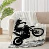 Motorcycle Dirt Bike Super Soft Fleece Throw Blanket, 80 x 60 in view 1