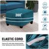 ELYSYSRL Square Ottoman Cover, Stretch Stool Slipcover, 95 x 95 cm/38 x 38 in, #19 view 4