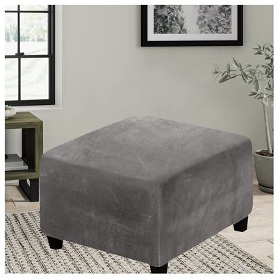 ELYSYSRL Square Ottoman Cover, Stretch Slipcover, 40 x 40 cm (16 x 16 in), #14