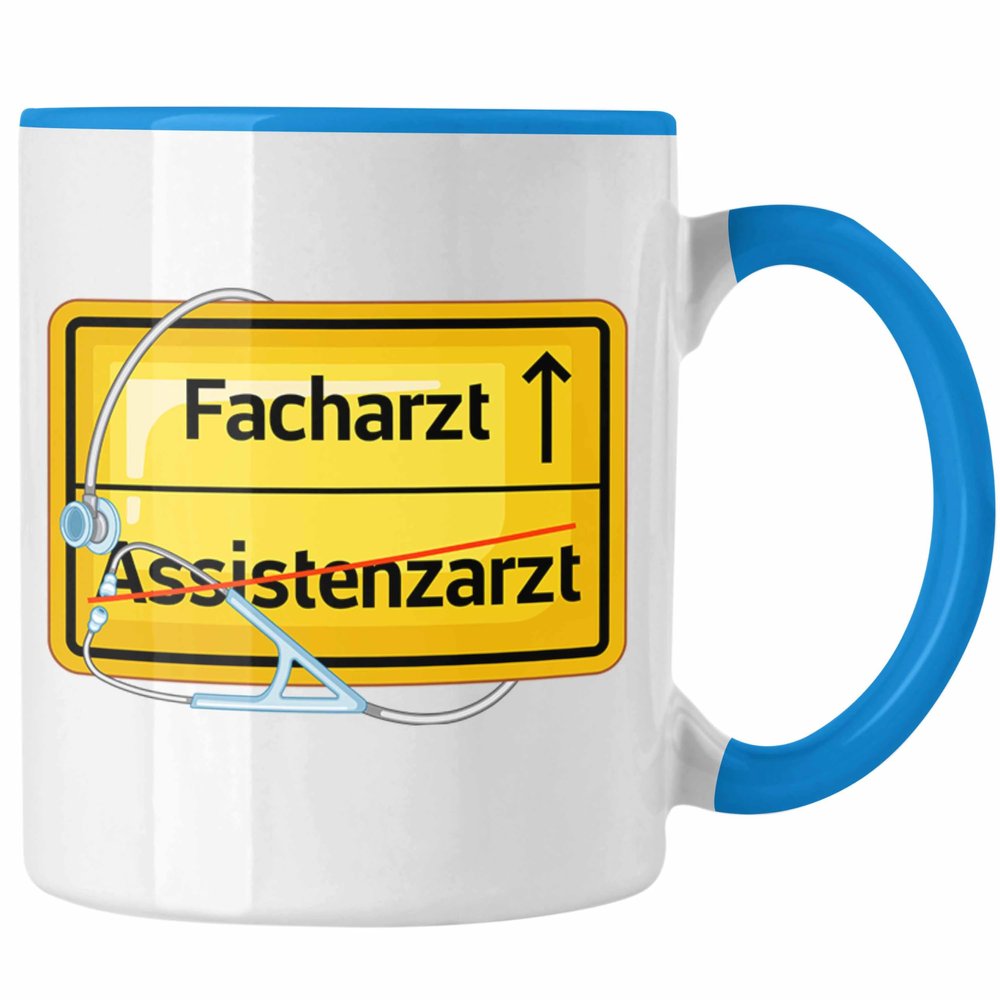 Trendation Specialist Physician Mug – Exam Passed, Finally a Specialist (Blue)