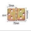 Aqbau 10-Piece Box Hinge Set, 25 x 70 mm, Hot-Dip Galvanized Steel view 2