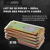 Aqbau 10-Piece Box Hinge Set, 25 x 70 mm, Hot-Dip Galvanized Steel view 4