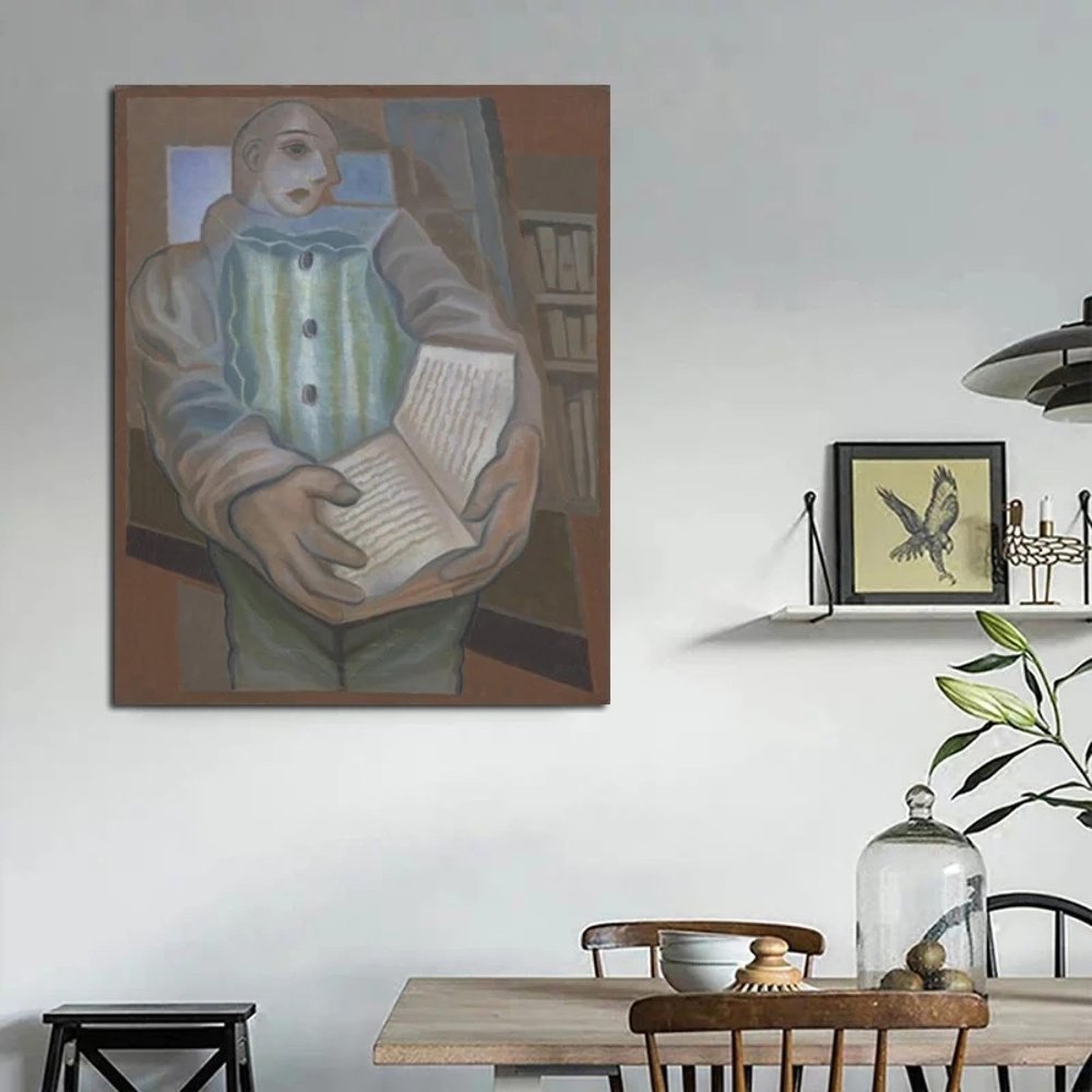 Dittelle Juan Gris The Book in the Painting Canvas Wall Art, 80 x 100 cm, Unframed