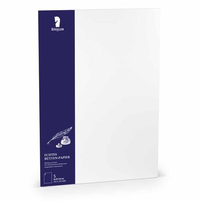 A4 White Deckle-Edge Paper