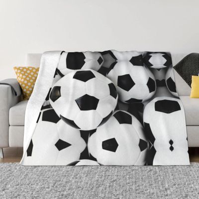 ESASAM Football-Printed Anti-Pilling Flannel Blanket, Super Soft, Comfortable and Warm