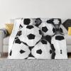 ESASAM Football-Printed Anti-Pilling Flannel Blanket, Super Soft, Comfortable and Warm view 1