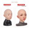 ZWSM Silicone Female Head Mask for Crossdressers, Cosplay & Halloween, Transgender, Wheat Color, No Makeup view 2