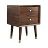 OGRAFF 10 cm Round Oak Furniture Leg with Iron Plate view 4