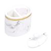 Marble-Pattern Toothpick Holder with Lid, White view 1