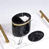 Marble-Pattern Toothpick Holder with Lid, White view 2
