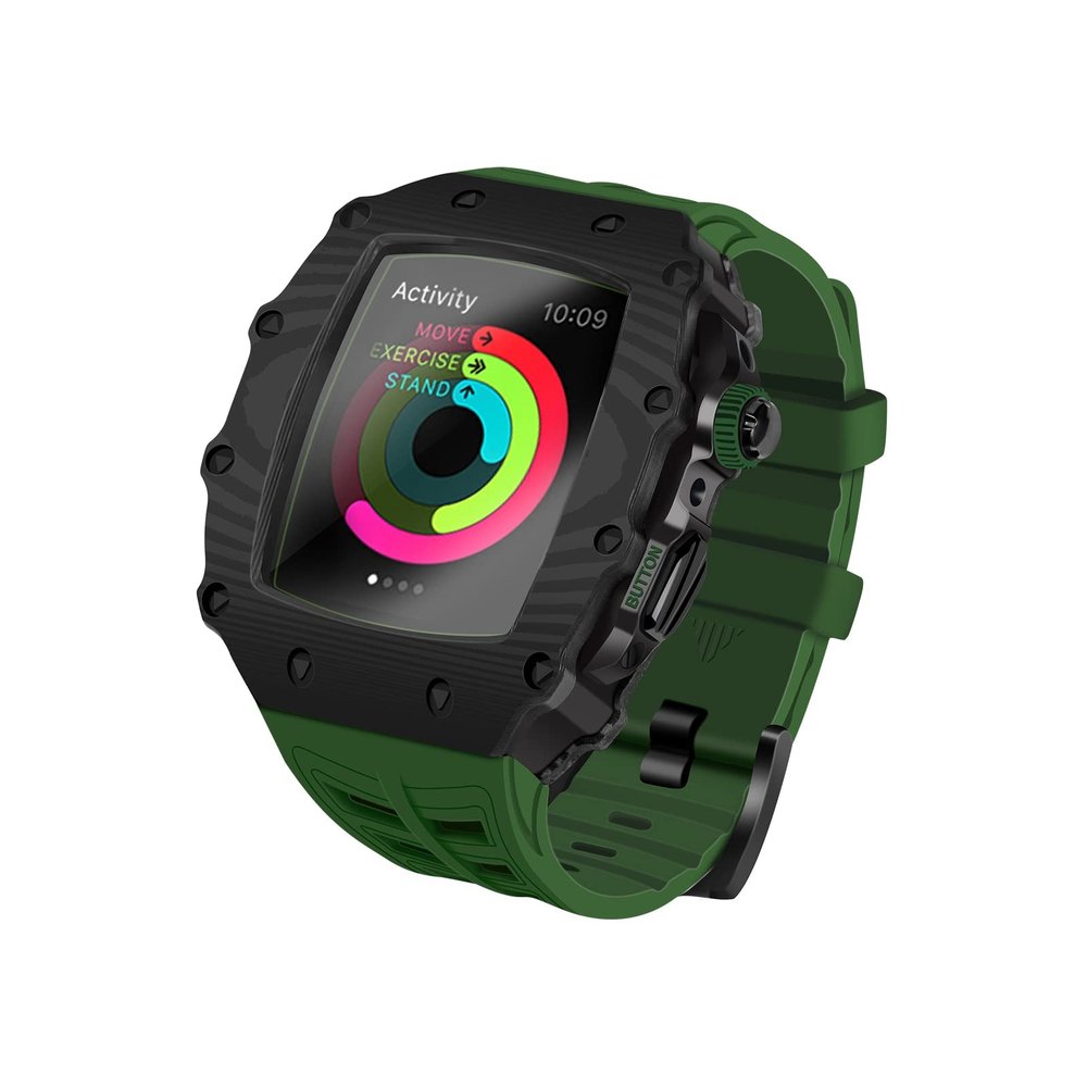 EPANO Carbon Fiber Case and Band Kit for Apple Watch 44/45 mm, Agate