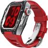 EPANO Luxury Carbon Fiber-Metal Case with Rubber Strap for Apple Watch 45 mm/44 mm view 1