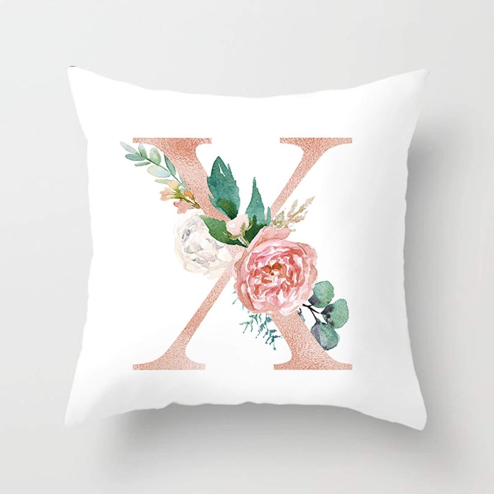 CEVAN Linen Pillow Cover, White, Outdoor Sofa Cushion Cover, 45 x 45 cm