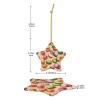 Macaron Biscuit Scented Christmas Tree Ornament – Star-Shaped Ceramic Hanging Decoration view 4