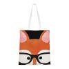VGFJHNDF Happy Easter Eggs Bunny Tail Canvas Shopping Bag - Eco-Friendly, Reusable Tote for Shopping, Travel, School, and More, Cartoon Fox Head, One Size view 1