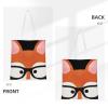 VGFJHNDF Happy Easter Eggs Bunny Tail Canvas Shopping Bag - Eco-Friendly, Reusable Tote for Shopping, Travel, School, and More, Cartoon Fox Head, One Size view 4