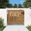 Homgoday Garden Gate 85 x 75 cm, Corten Steel, Bamboo Design view 1