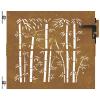Homgoday Garden Gate 85 x 75 cm, Corten Steel, Bamboo Design view 4