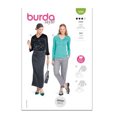 Burda Style Sewing Pattern B5886 Women's Top