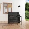 3-Piece Gray Garden Bar Set with Cushions view 1