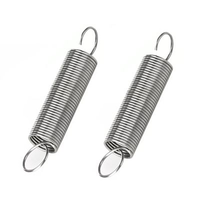1 pc. Extension Spring, Double-Hook, 2 mm Wire, 15 mm OD, 80 mm Free Length, Stainless Steel