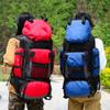 ILOOXI 90L Waterproof Trekking Backpack, Large Lightweight Travel Pack, Red view 4