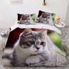 Gray Cat Bedding Set 155 x 220 cm with 2 Pillowcases view 1