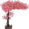 CGLYYDS Artificial Cherry Blossom Tree, Pink Peach Blossoms, Real Wood Stems, 1.5 x 1 m view 1