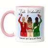 Kiddle-Design Personalized Pink Christmas Mug for 3 Best Friends view 1