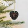 Christmas Tree Ceramic Ornament, German Shorthaired Pointer in Glasses, Heart Design view 1