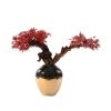 Artificial Bonsai Tree, Chinese-Style Maple Leaf Design, 66 cm, with Ceramic Vase view 1