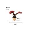 Artificial Bonsai Tree, Chinese-Style Maple Leaf Design, 66 cm, with Ceramic Vase view 2